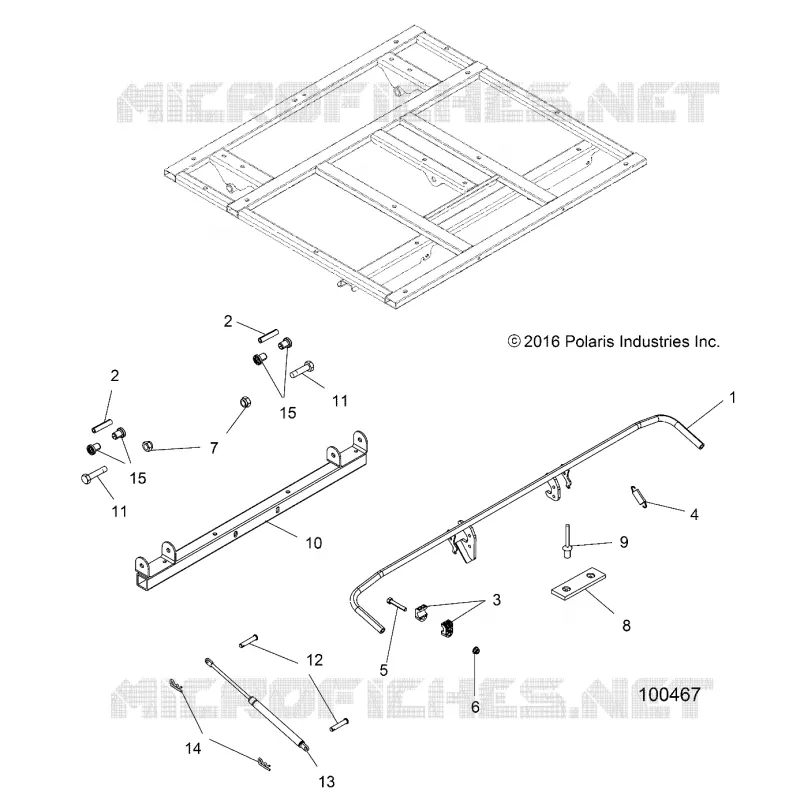 DUMP BOX LEVER AND SUPPORT AMORTISSEUR 