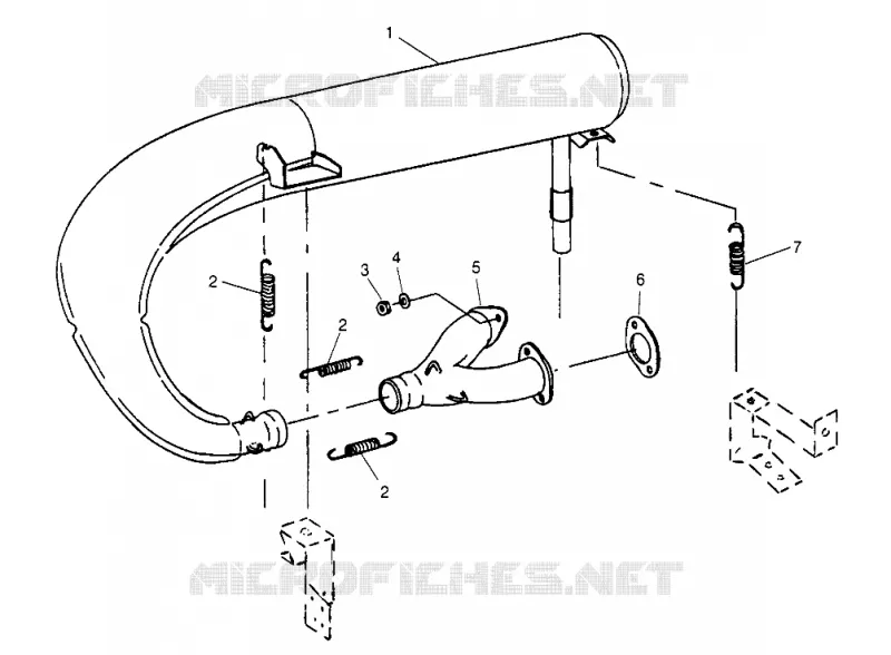 ECHAPPEMENT 500 CARB 0962764, 500 CARB SKS 0962564,  500 CARB SKS E96256 (4931873187C009)