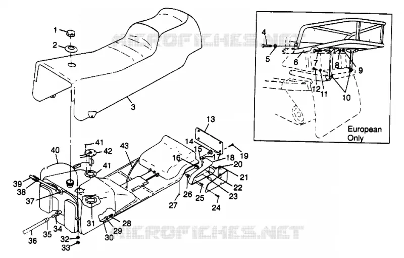 SIEGE ET RESERVOIR XLT TOURING 0973357 and EUROPEAN XLT TOURING E973357 (4937723772A009)