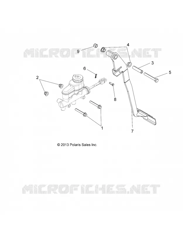BRAKES, PEDAL AND MAITRE CYLINDRE MOUNTING
