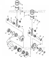 PISTON ET VILEBREQUIN 500 INDY 0982764(A)(B) AND EUROPEAN 500 INDY E982764A (4942104210C009)