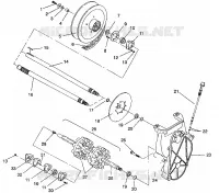 SYSTÈME DE TRANSMISSION ASSEMBLY TRAIL/0930761 AND  TRAIL DELUXE/0930243 (4923222322019A)