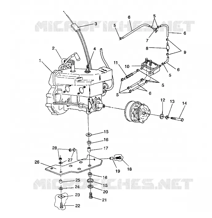 SUPPORT MOTEUR LITE/0933433 and  LITE DELUXE/0933431 (4922972297021A)