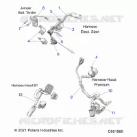 ELECTRICITE, WIRE HARNESS, HOOD, ELEC. START