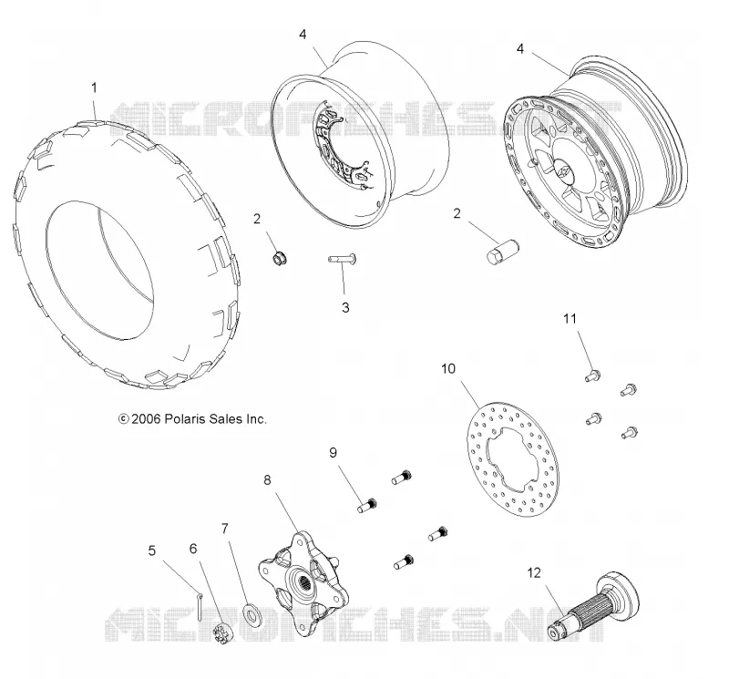 ROUE AVANT and FREIN DISK/HUBS
