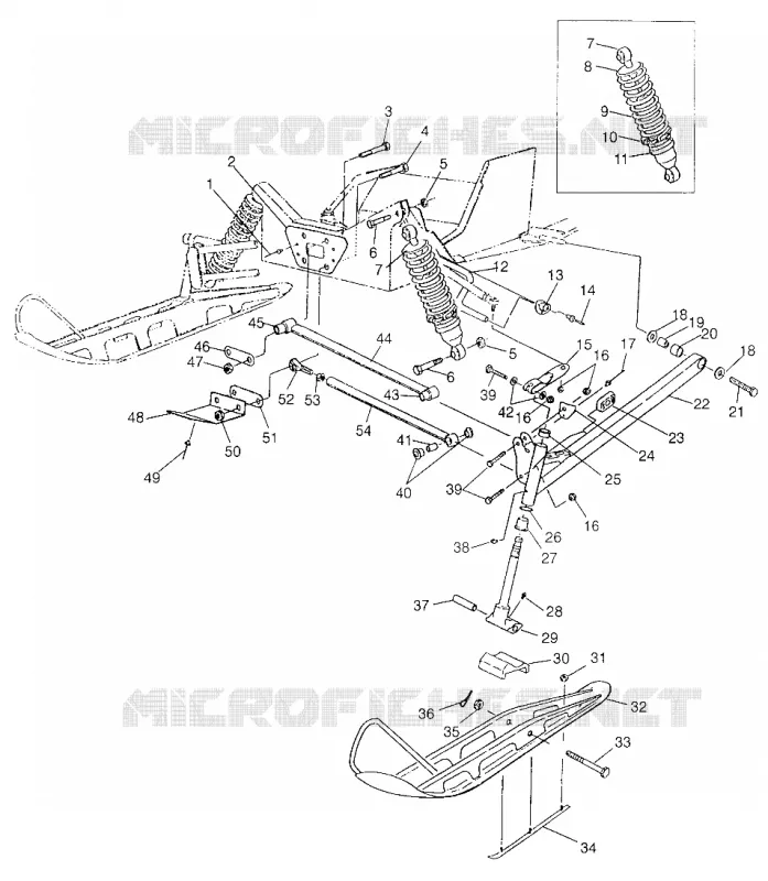 SUSPENSION AVANT AND SKI SUPER SPORT 0970761 (4937643764B001)