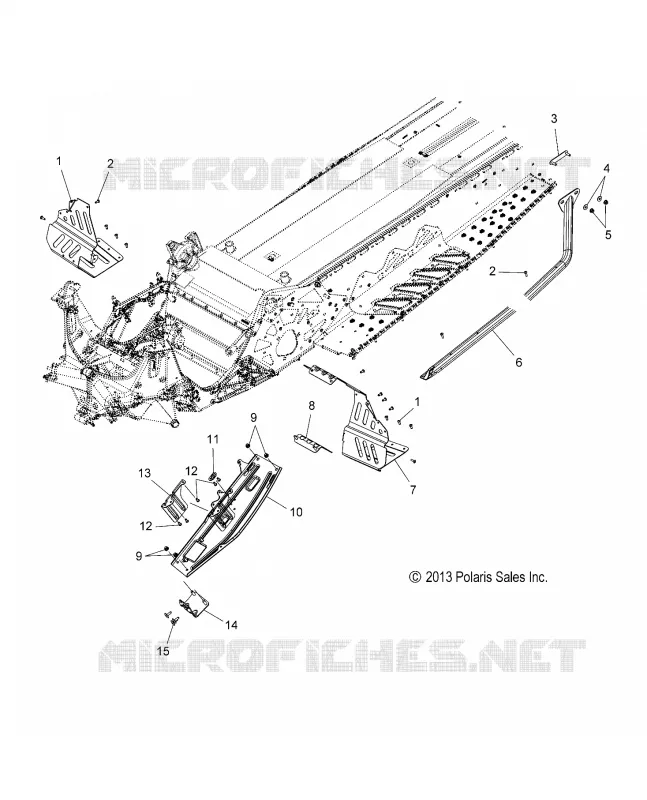CHASSIS, PROTECTION D'EMBRAYAGE AND REPOSE PIEDS