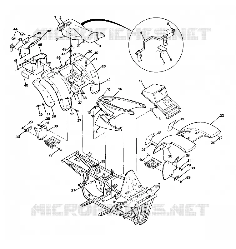CARROSSERIE 4X4-UPDATED 4/89 (4916351635001A)