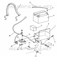 SUPPORT BATTERIE ASSEMBLY CLASSIC TOURING / 0930865 (4922952295024A)