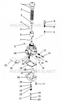 CARBURATEUR XLT RMK 0960956, XLT SKS 0960556 AND EUROPEAN XLT SKS E960556 (4931813181C012)
