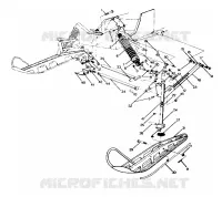 SUSPENSION AVANT AND SKI 400, 500, 500 CLASSIC AND 650 UPDATED 10/88 (4915411541009A)