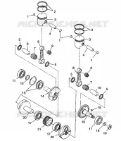 PISTON ET VILEBREQUIN 500 INDY 0982764(A)(B) AND EUROPEAN 500 INDY E982764A (4942104210C009)