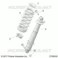 SUSPENSION, REAR SUPPORT AMORTISSEUR 