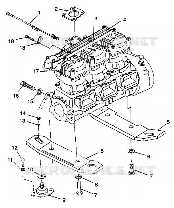 SUPPORT MOTEUR SL 900 B974091 and SL 1050 B974090 (4940974097B002)