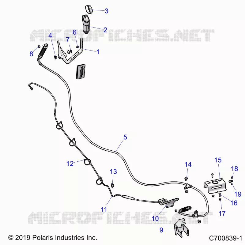 SYSTÃˆME DE TRANSMISSION, GEAR SELECTOR AND THROTTLE CABLE