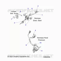 ELECTRICITE, WIRE HARNESS, HOOD, ELEC. START