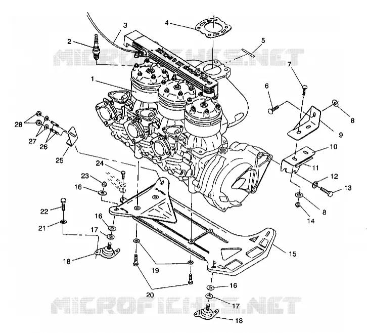SUPPORT MOTEUR SL 650 B944058 (4926992699011A)
