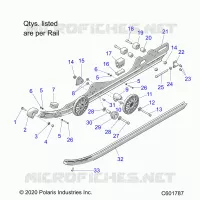 SUSPENSION, RAIL BEAM, LH/RH