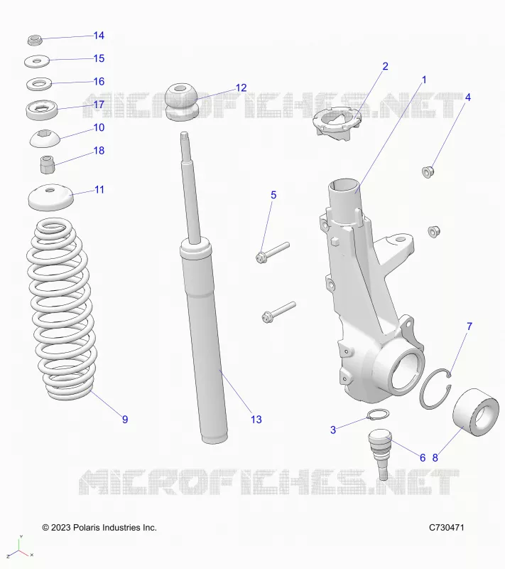 SUSPENSION, JAMBE DE FORCE AVANT