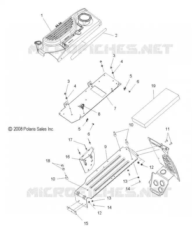 CHASSIS, PROTECTION D'EMBRAYAGE AND COVER
