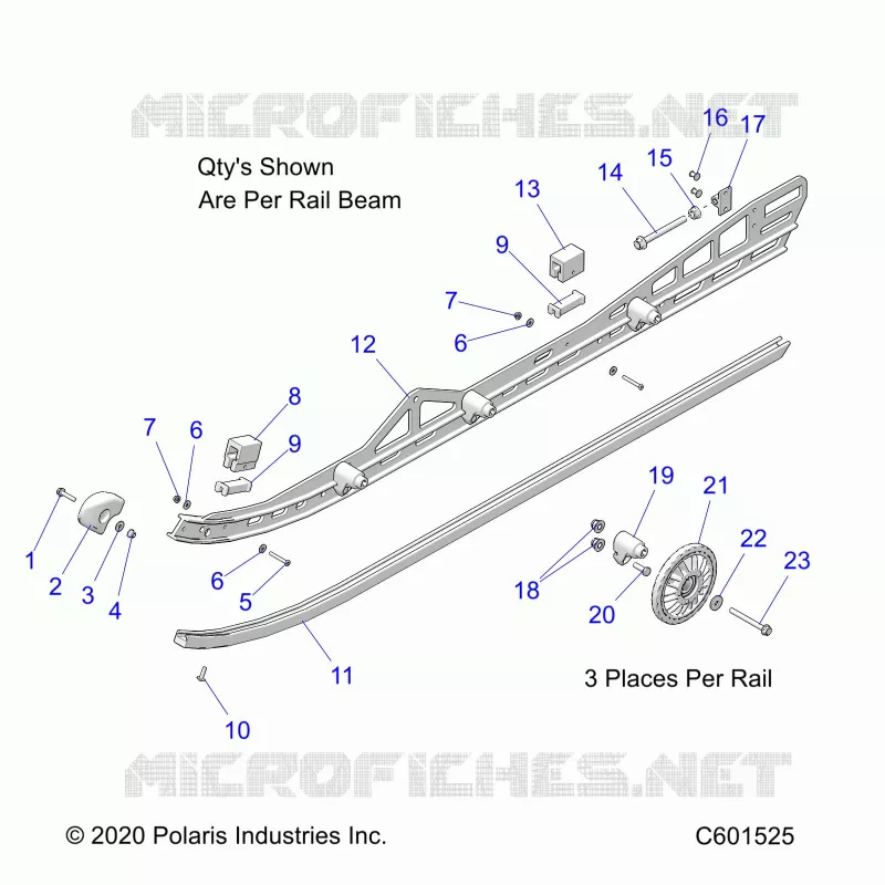 SUSPENSION, RAIL BEAMS, LH/RH