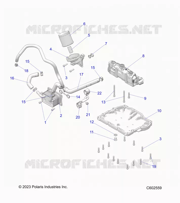 POMPE A HUILE/FILTER/COOLER/HOSES
