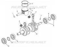 PISTON ET VILEBREQUIN 700 RMK 0980966 AND EUROPEAN 700 RMK E980966 (4943724372C009)