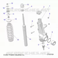SUSPENSION, JAMBE DE FORCE AVANT