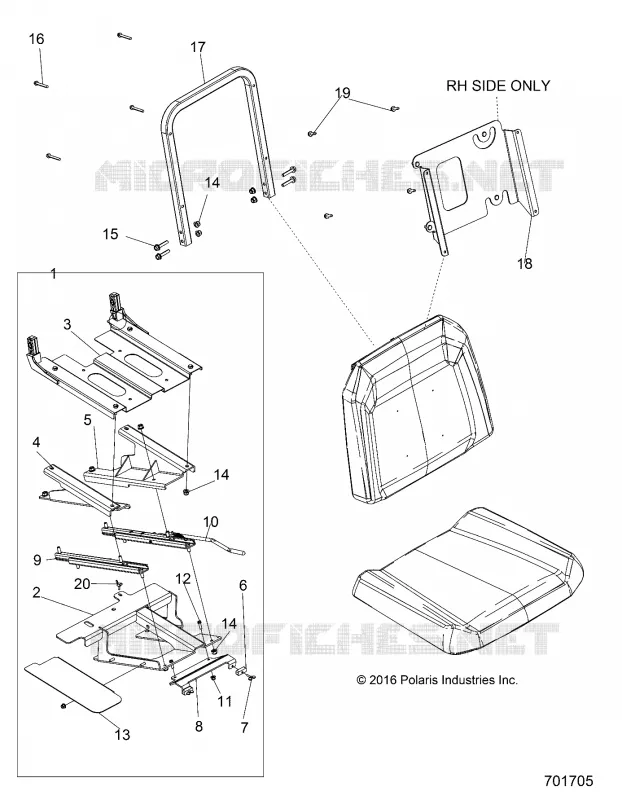 FIXATION SIEGE DRIVERS SEAT