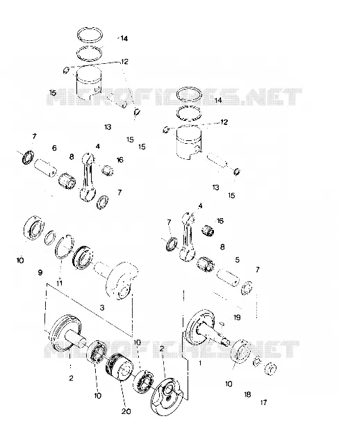 PISTON AND VILEBREQUIN  TRAIL (4919281928027A)