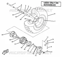 ROUE AVANT AND BRAKE ASSEMBLY. (4911991199030A)