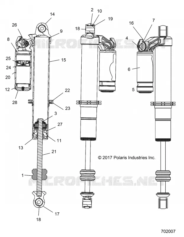 SUSPENSION AVANT SHOCK INTERNALS