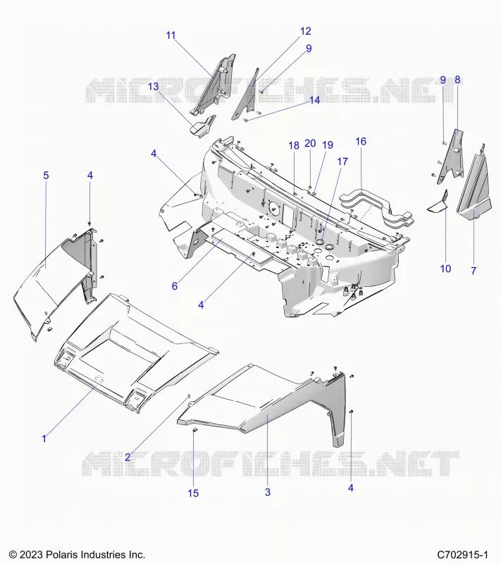 CAPOT, LINER, FRONT FENDERS, A PILLARS