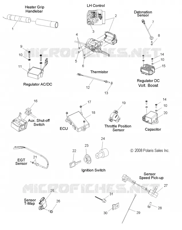 BOUTONS, CAPTEURS and COMPONENTS