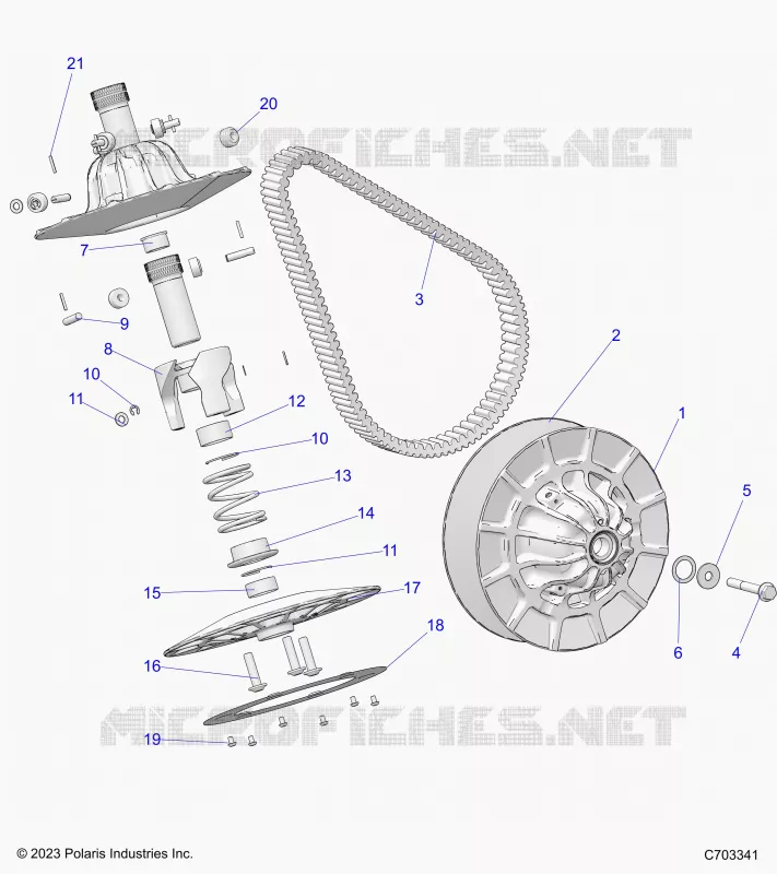 SYSTÃˆME DE TRANSMISSION, SECONDARY CLUTCH