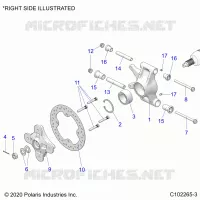 SUSPENSION ARRIERE HUBS, CARRIER AND BRAKE DISC