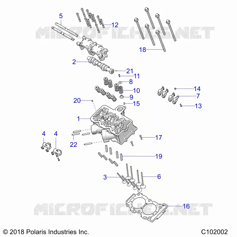 ENGINE, CULASSE, CAM AND VALVES