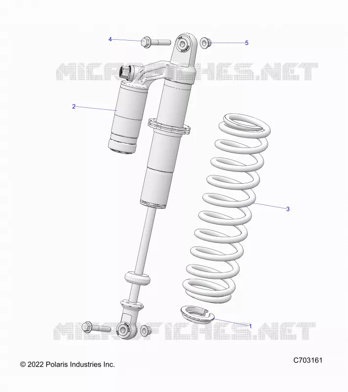 SUSPENSION, REAR SUPPORT AMORTISSEUR 