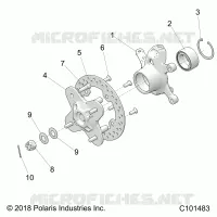 SUSPENSION AVANT HUB AND STEERING KNUCKLE- A23SGE95PN (C101483)