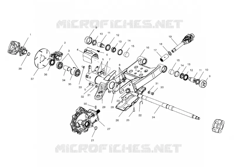 BRAS OSCILLANT/REAR SUPPORT PONT