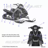 EMBLEMES, POLARIS BLUE SIDE PANEL W/WHITE ACCENT