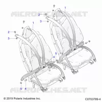 SIEGE BELT MOUNTING, REAR, 6 POINT