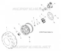 ROUES, REAR TIRE AND BRAKE DISC