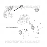 ENGINE, FILTRE A HUILE AND DIPSTICK