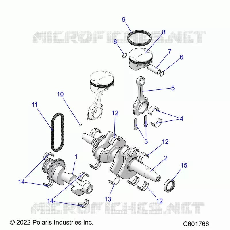 ENGINE, BALANCE SHAFT, VILEBREQUIN/PISTON