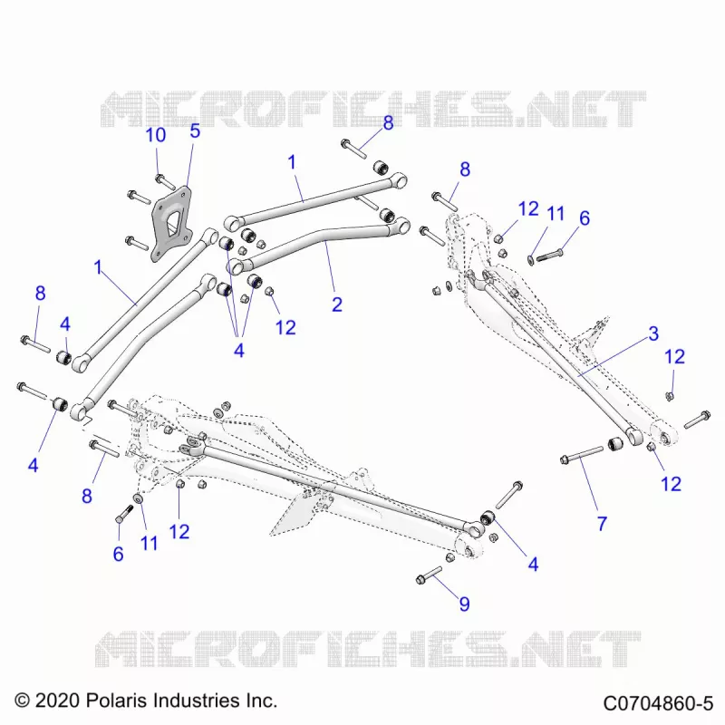 SUSPENSION ARRIERE TRAILING ARMS MOUNTING