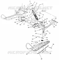 SUSPENSION AVANT AND SKI WIDETRAK LX 0962064 AND EUROPEAN WIDETRAK LX E9620 (4931643164B001)