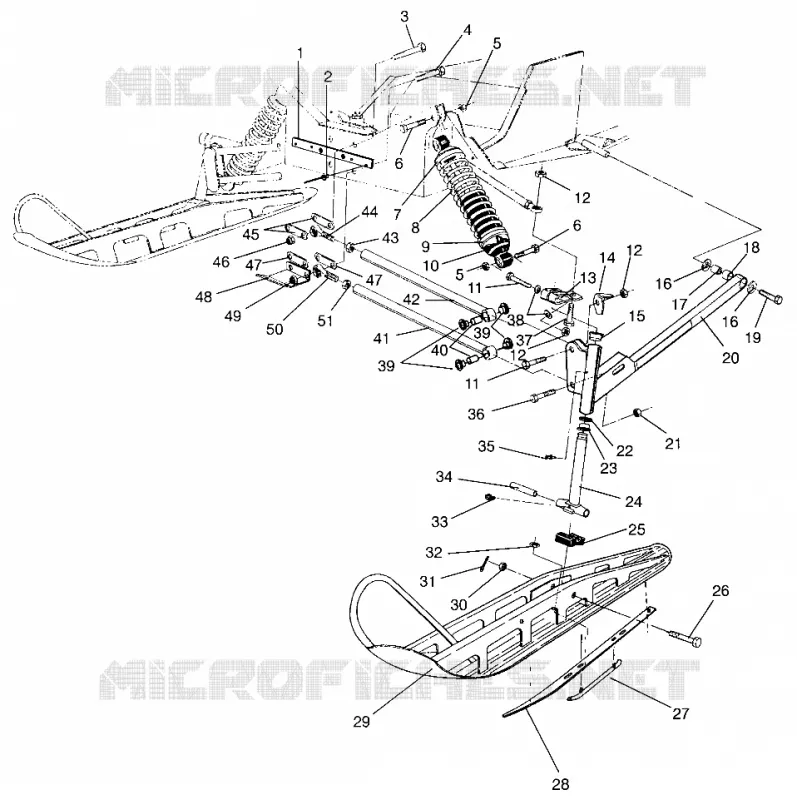 SUSPENSION AVANT AND SKI WIDETRAK LX 0962064 AND EUROPEAN WIDETRAK LX E9620 (4931643164B001)