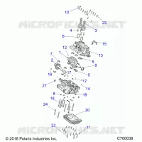ENGINE, CRANKCASE AND VILEBREQUIN