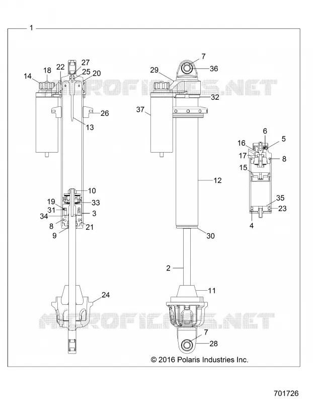 SUSPENSION, AMORTISSEUR AVANT INTERNALS